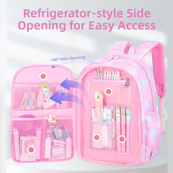 Uus koolikott algkooliõpilastele, naistele 1-6 klassile, kerge katuseharjakaitse ja kerge külmkapi avatud uksega Fantasy laste seljakott