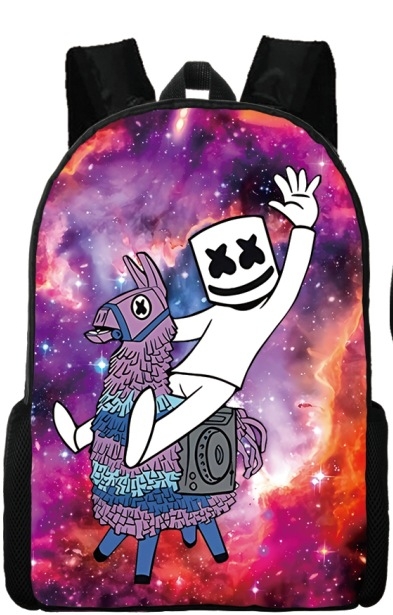 Трансгранична гореща разпродажба, 17-инчова детска раница с двоен рамен с щампа от захарен памук, голям капацитет, чанта за свободното време с щампа за ученици от началното училище