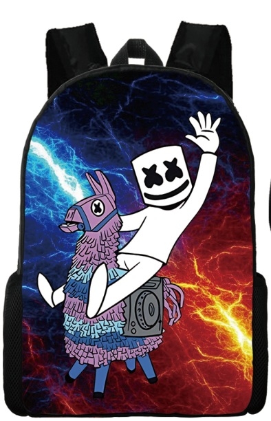 Трансгранична гореща разпродажба, 17-инчова детска раница с двоен рамен с щампа от захарен памук, голям капацитет, чанта за свободното време с щампа за ученици от началното училище