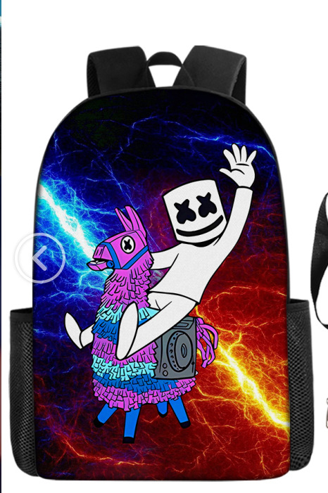 Трансгранична гореща разпродажба, 17-инчова детска раница с двоен рамен с щампа от захарен памук, голям капацитет, чанта за свободното време с щампа за ученици от началното училище