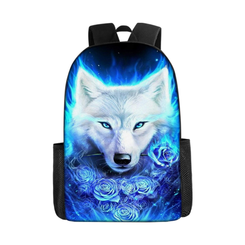 Трансгранична гореща разпродажба, 17-инчова детска раница с двоен рамен с щампа от захарен памук, голям капацитет, чанта за свободното време с щампа за ученици от началното училище