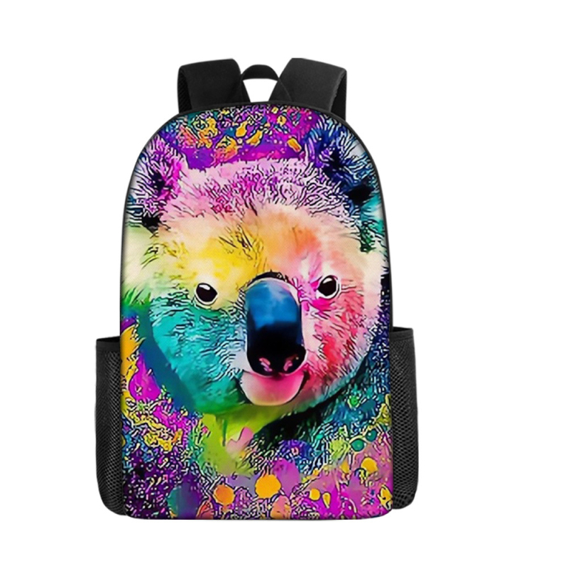 Трансгранична гореща разпродажба, 17-инчова детска раница с двоен рамен с щампа от захарен памук, голям капацитет, чанта за свободното време с щампа за ученици от началното училище