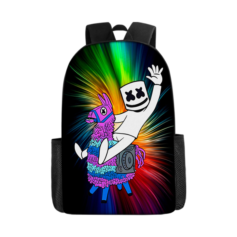 Трансгранична гореща разпродажба, 17-инчова детска раница с двоен рамен с щампа от захарен памук, голям капацитет, чанта за свободното време с щампа за ученици от началното училище