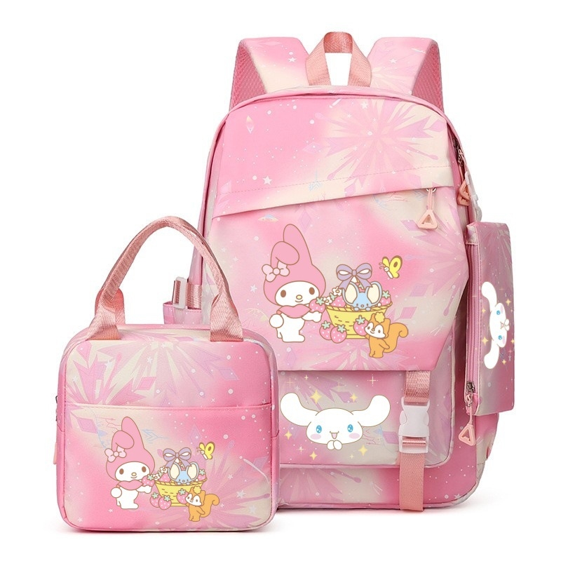Sanrio uus algkooliõpilase koolikott, kerge ja koormust vähendav suure mahutavusega seljakott, õueseljakott esimesest kuuenda klassini