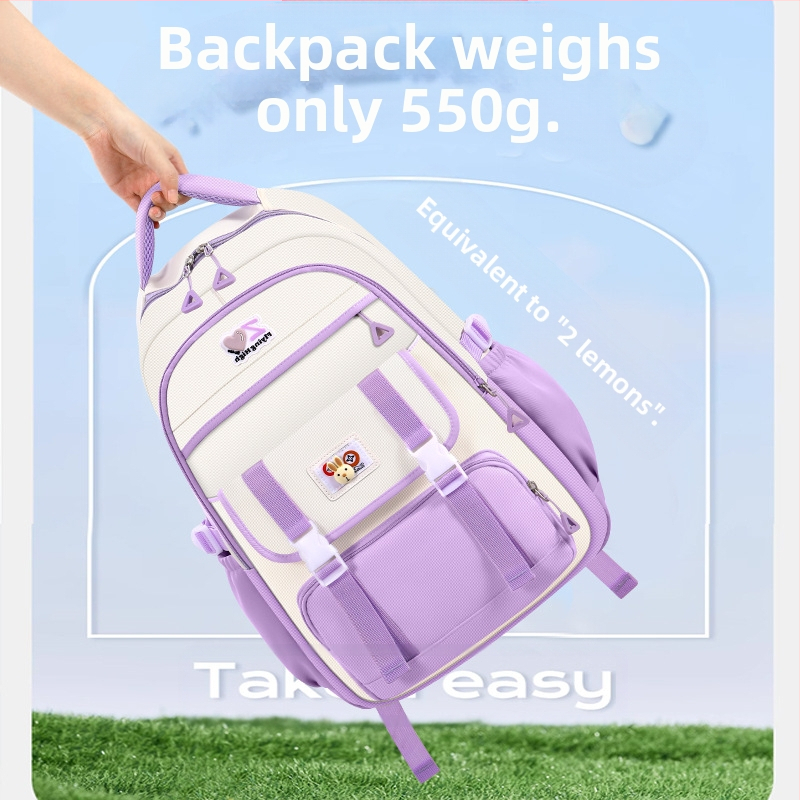 2024 Детски ученически чанти за начално училище, момичета, раници за прогимназия и гимназия, защита на гръбначния стълб, голям капацитет, леки