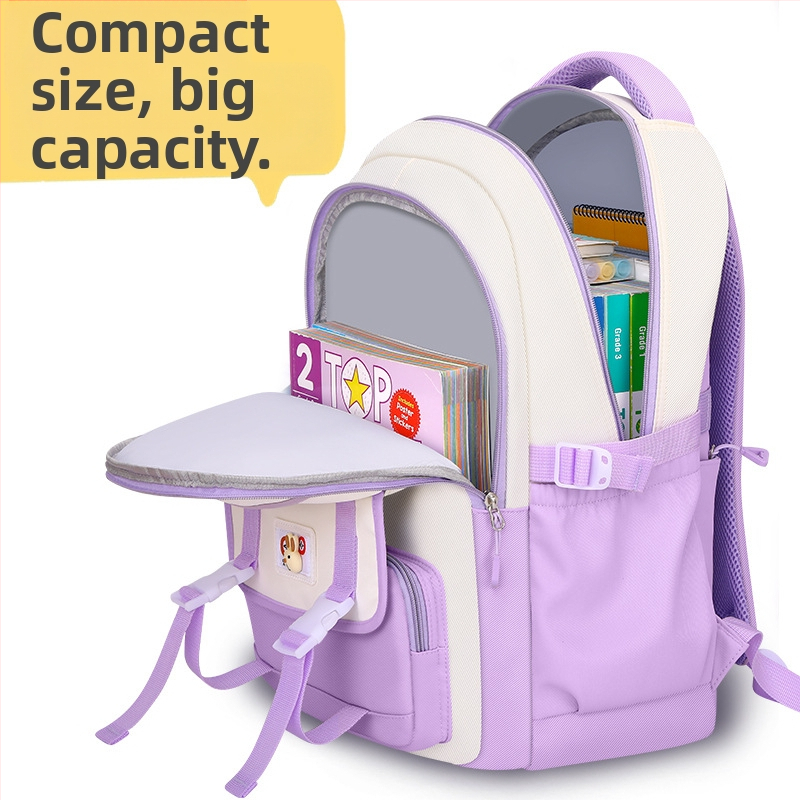 2024 Детски ученически чанти за начално училище, момичета, раници за прогимназия и гимназия, защита на гръбначния стълб, голям капацитет, леки