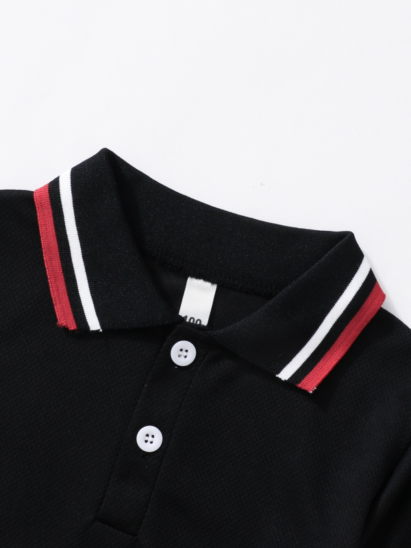 Директна доставка от фабриката през граница на склад, поло тениска за лятото и есента, ново детско облекло за момчета с къс ръкав и ревер, пет части