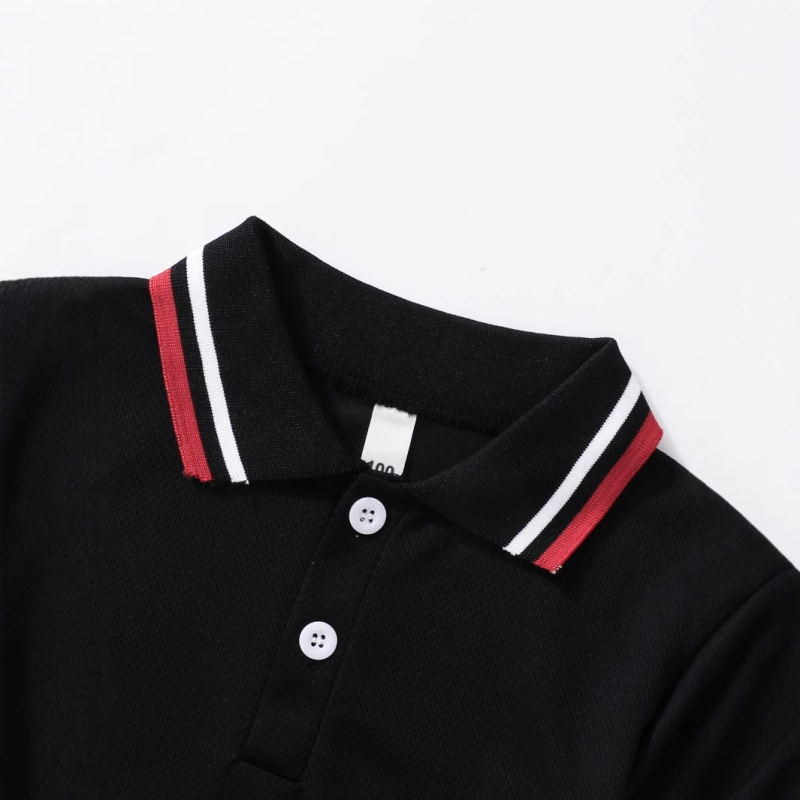 Директна доставка от фабриката през граница на склад, поло тениска за лятото и есента, ново детско облекло за момчета с къс ръкав и ревер, пет части