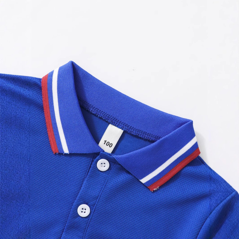 Директна доставка от фабриката през граница на склад, поло тениска за лятото и есента, ново детско облекло за момчета с къс ръкав и ревер, пет части