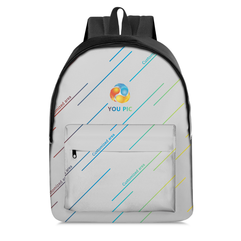 Kohandatud seljakoti pliiatsiümbris ühe õlaga õlakott kolmeosaline komplekt koolikoti esiosa digitaalse värvitrüki töötlemiseks