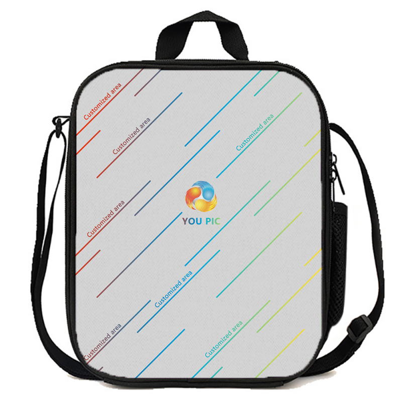 Kohandatud seljakoti pliiatsiümbris ühe õlaga õlakott kolmeosaline komplekt koolikoti esiosa digitaalse värvitrüki töötlemiseks