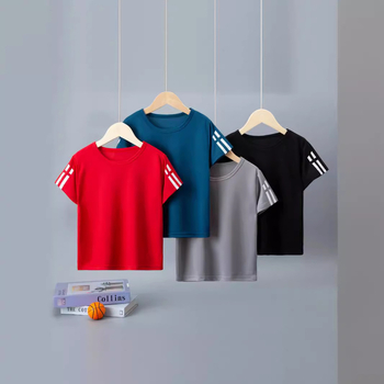 Διασυνοριακή αμερικανική έκδοση παιδικού αθλητικού μπλουζάκι γρήγορου στεγνώματος για αγόρια και κορίτσια, άνετο all-match αθλητικό μπλουζάκι τρεξίματος για μεγάλα παιδιά.