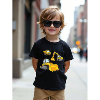 Tricou transfrontalier pentru copii, dans stradal american, scrisoare imprimată, cu mânecă scurtă, tricou de stradă larg pentru copii mari, top pentru copii