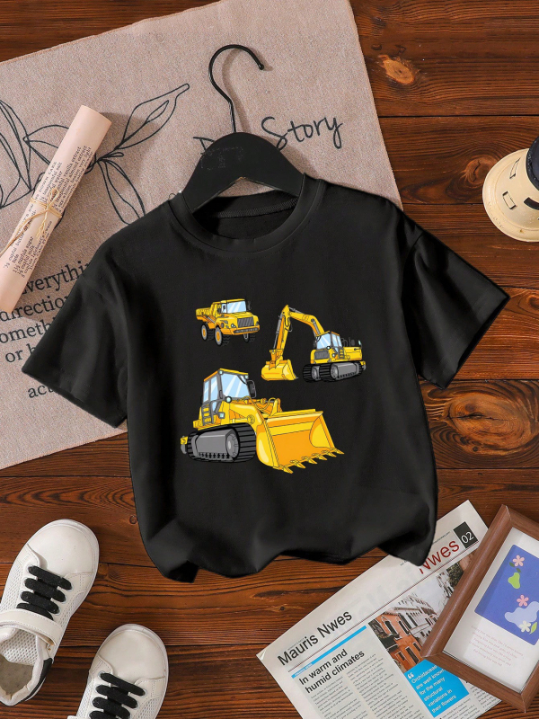 Tricou transfrontalier pentru copii, dans stradal american, scrisoare imprimată, cu mânecă scurtă, tricou de stradă larg pentru copii mari, top pentru copii