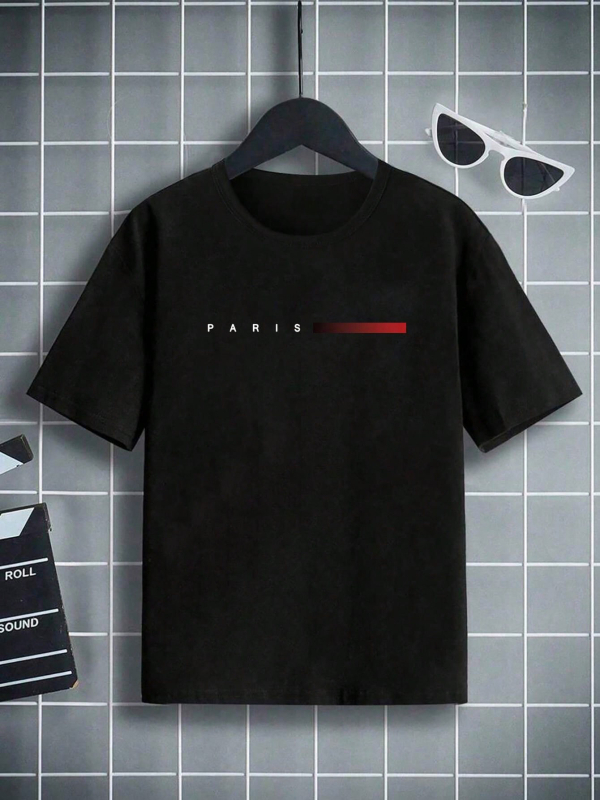 Tricou transfrontalier pentru copii, dans stradal american, scrisoare imprimată, cu mânecă scurtă, tricou de stradă larg pentru copii mari, top pentru copii