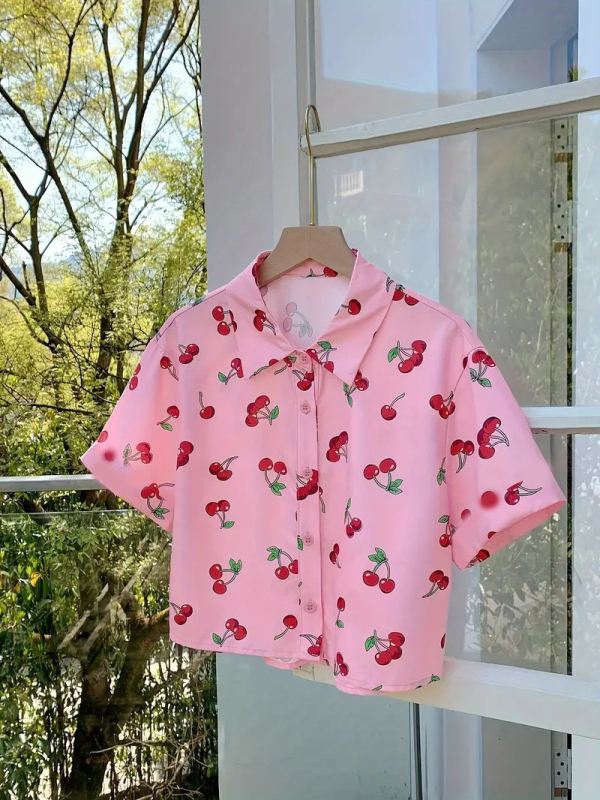 Kevad- ja sügisene naiste laste rõivad, lühikeste varrukatega beebisärk, lääne stiilis laste isiksuse trendikas Hongkongi stiilis Korea ebakorrapärane topp RG01