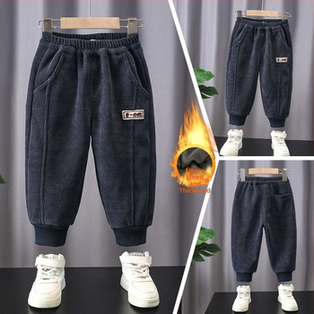 Poiste püksid 2024 Laste kevad- ja sügispüksid Laste kordvelvetist püksid Ilusad vabaaja ühes tükis fliisvoodriga