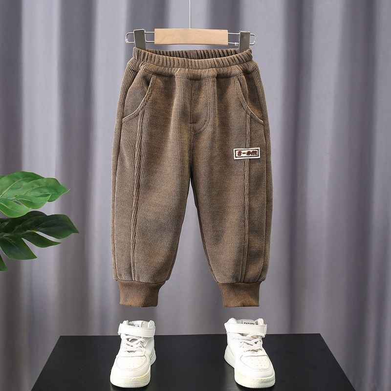 Poiste püksid 2024 Laste kevad- ja sügispüksid Laste kordvelvetist püksid Ilusad vabaaja ühes tükis fliisvoodriga