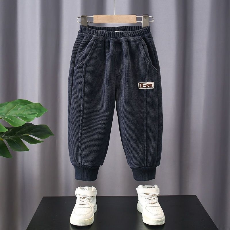 Poiste püksid 2024 Laste kevad- ja sügispüksid Laste kordvelvetist püksid Ilusad vabaaja ühes tükis fliisvoodriga