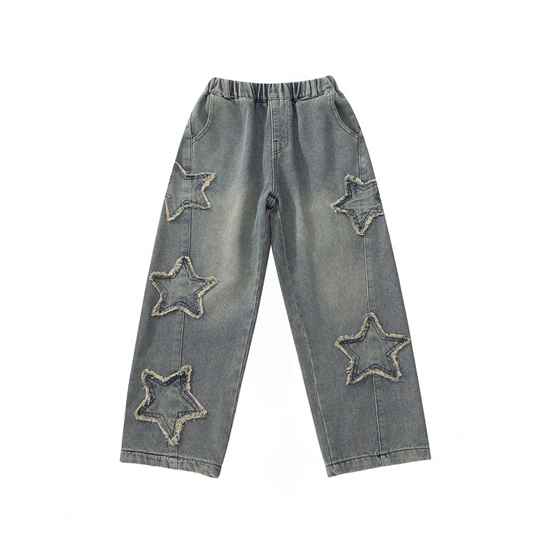 Blugi pentru băieți, toamna și iarna 2024, pantaloni noi pentru copii, băieți, toamna, frumoși, copii mari, pantaloni casual la modă