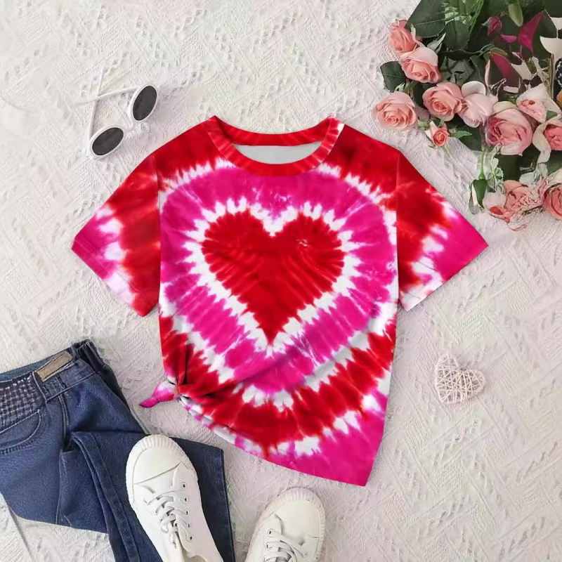 2024 nou Amazon transfrontalier îmbrăcăminte pentru femei adulți copii creativ casual imprimare 3D mânecă scurtă tricou poate fi DIY