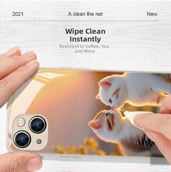 Carcasă de telefon mobil pentru Apple 15, carcasă de telefon mobil pentru Apple 16, carcasă de telefon mobil pentru Apple 13, cu design nou pentru cupluri, 15Pro, lichidă, 11Pro, pisică drăguță