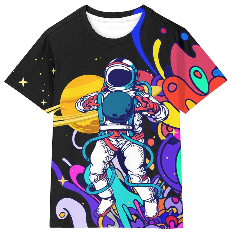 Modes pavasara jaunā modes zīmola pāru kleitas ar personalizētu vīriešu un sieviešu 3D drukas termiskās pārneses T-kreklu matiem