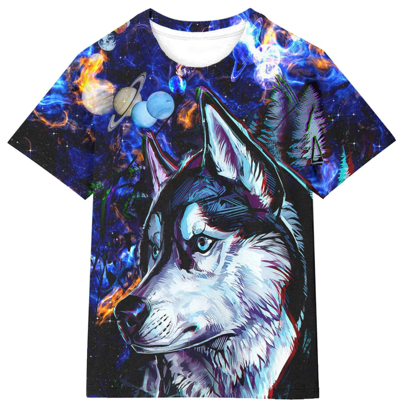 Modes pavasara jaunā modes zīmola pāru kleitas ar personalizētu vīriešu un sieviešu 3D drukas termiskās pārneses T-kreklu matiem