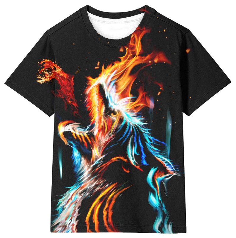 Modes pavasara jaunā modes zīmola pāru kleitas ar personalizētu vīriešu un sieviešu 3D drukas termiskās pārneses T-kreklu matiem