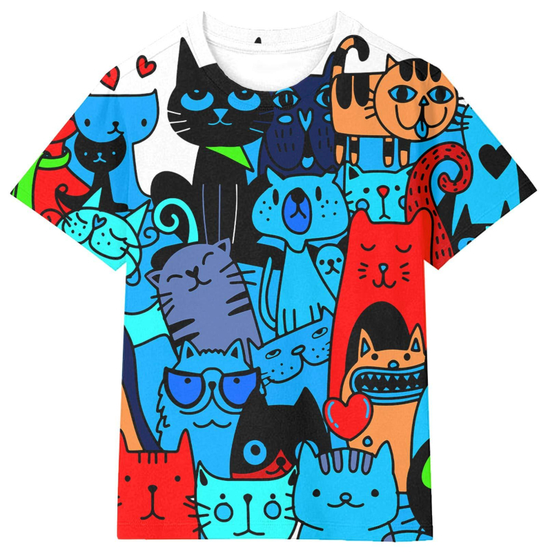 Modes pavasara jaunā modes zīmola pāru kleitas ar personalizētu vīriešu un sieviešu 3D drukas termiskās pārneses T-kreklu matiem