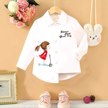 Tüdrukute särk kevad ja sügis 2024 uus laste sügispluus väike särk moodne tüdrukute õhuke särk