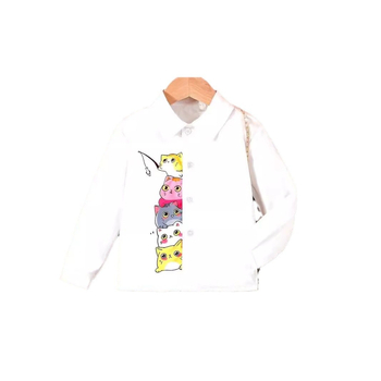 Tüdrukute särk kevad ja sügis 2024 uus laste sügispluus väike särk moodne tüdrukute õhuke särk