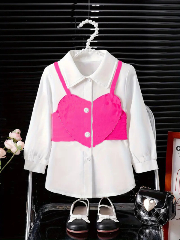 Tüdrukute särk kevad ja sügis 2024 uus laste sügispluus väike särk moodne tüdrukute õhuke särk