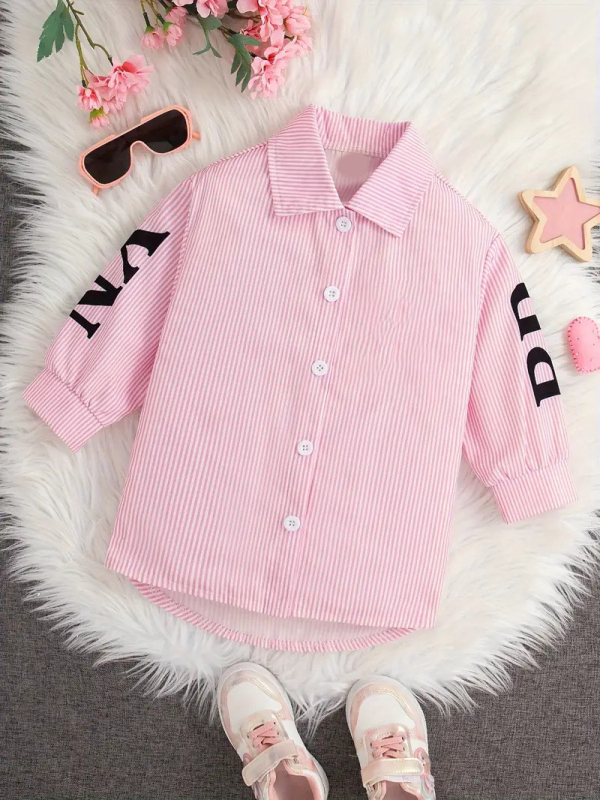 Tüdrukute särk kevad ja sügis 2024 uus laste sügispluus väike särk moodne tüdrukute õhuke särk