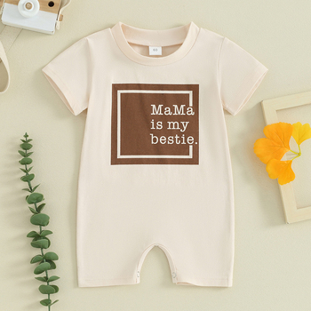 Νέα καλοκαιρινή φόρμα μωρού 2024, νέα παιδική κοντομάνικη φόρμα με κορεατικό γράμμα και τυπωμένη φόρμα μωρού