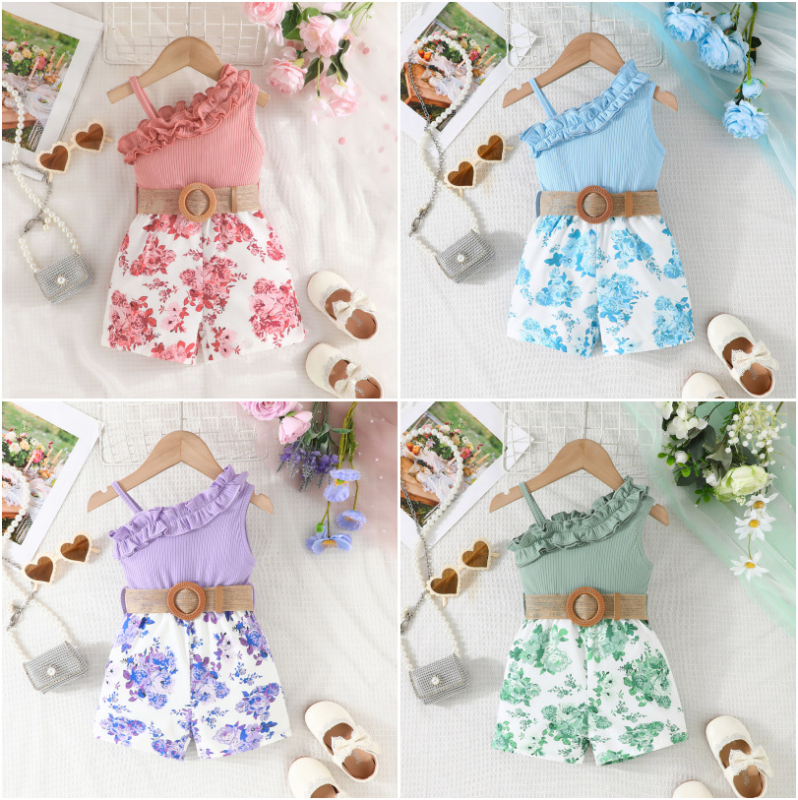 Novi ljetni kombinezon bez rukava, naramenice, čipkasti dekolte s cvjetnim uzorkom, dostupan u e-trgovini preko granica 24 sata, generacija kose