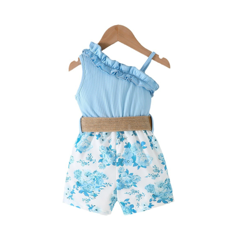 Novi ljetni kombinezon bez rukava, naramenice, čipkasti dekolte s cvjetnim uzorkom, dostupan u e-trgovini preko granica 24 sata, generacija kose