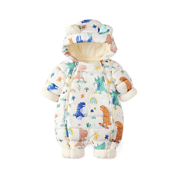 Φθινοπωρινή και χειμερινή ολόσωμη φόρμα για νεογέννητα μωρά, με επένδυση από φλις, παχύρρευστο, βαμβακερό μπουφάν και πουπουλένια επένδυση, για να σκαρφαλώνεις έξω από το σπίτι τα ρούχα σου