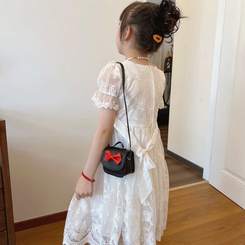 Meiteņu soma bērnu mini plecu soma ar pārnēsājamu mugursomu, jauka modes rietumu stila plecu soma, slavenību plecu soma, rietumu stila bantītes soma