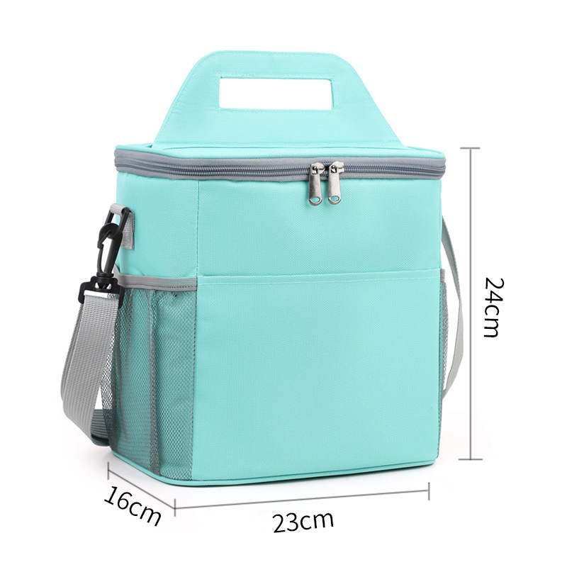 Tarpvalstybinis Oksfordo audinio sutirštinto aliuminio folijos pikniko krepšys lauko per petį kvadratinis izoliacinis krepšys didelės talpos pietų izoliacinis krepšys