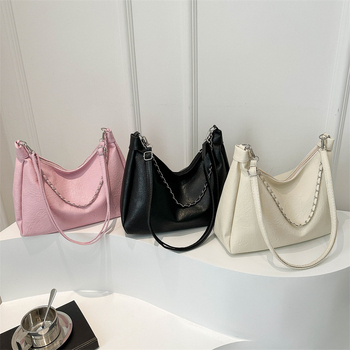 Aukštos klasės moteriškas rankinukas, 2024 m. pavasario ir vasaros mados rankinukas per petį, tarpvalstybinė užsienio prekybos rankinė per priemiestinį grandininį krepšį