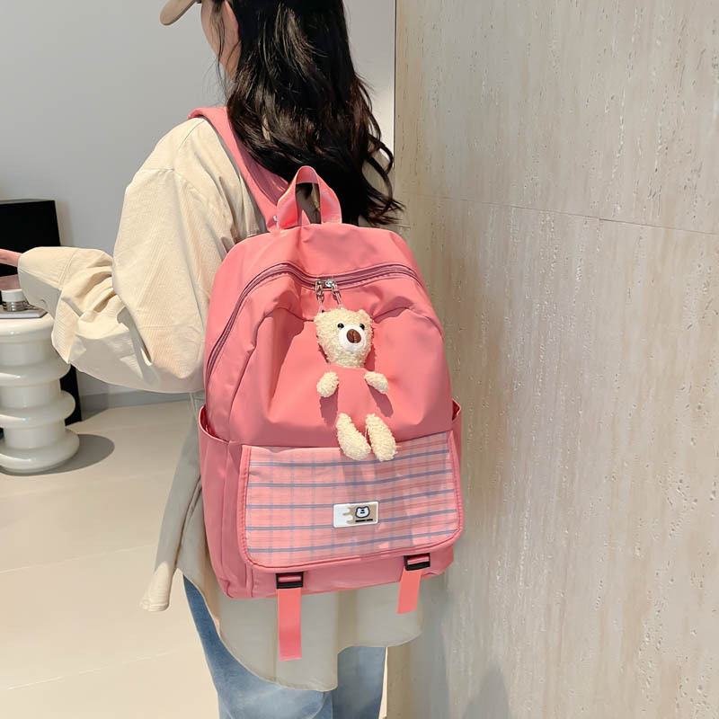 Jaunesniųjų klasių moksleiviams skirta paprasta graži kuprinė, japoniška, lengva mergaičių kuprinė kolegijos stiliumi