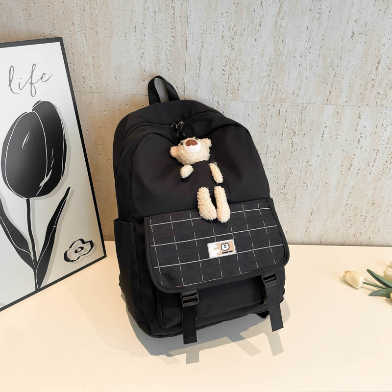 Jaunesniųjų klasių moksleiviams skirta paprasta graži kuprinė, japoniška, lengva mergaičių kuprinė kolegijos stiliumi