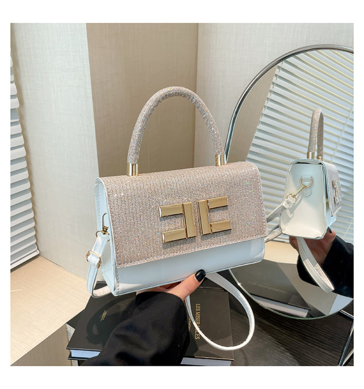 2024 m. paprastos tekstinės visų rungtynių rankinės, maža kvadratinė moteriška rankinė, rankinė per petį, pažastis, moteriška rankinė