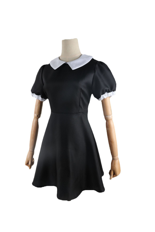 Spot Addams Family Cos rõivad kolmapäevaks must kleit Cosplay Halloweeni koolivormiriietus kostüüm