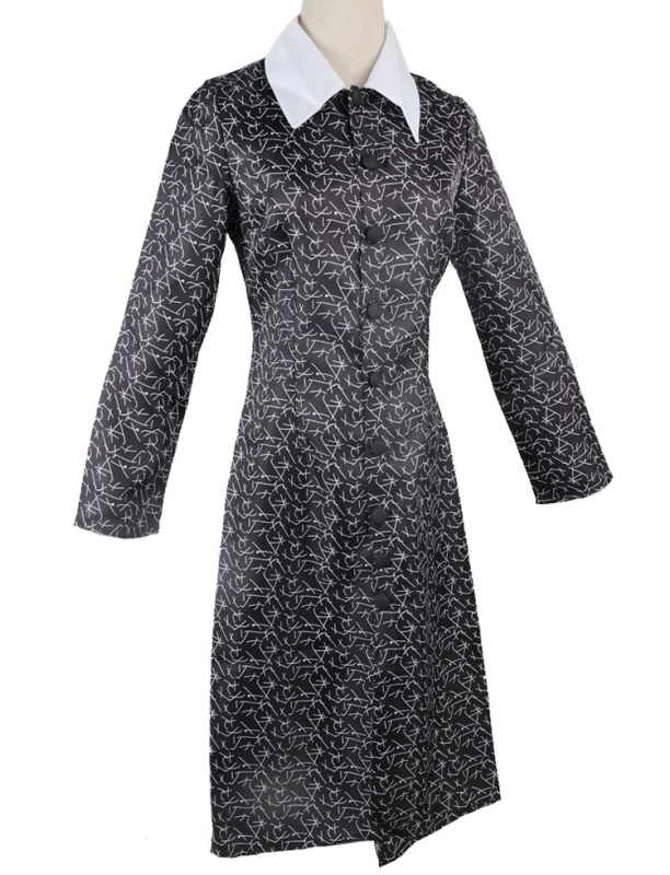 Spot Addams Family Cos rõivad kolmapäevaks must kleit Cosplay Halloweeni koolivormiriietus kostüüm