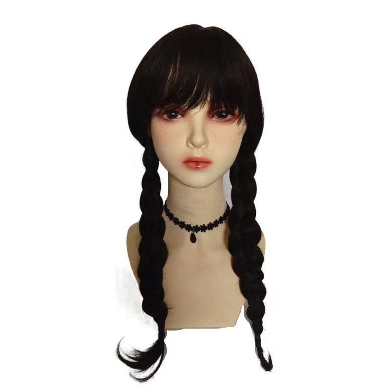 Spot Addams Family Cos rõivad kolmapäevaks must kleit Cosplay Halloweeni koolivormiriietus kostüüm