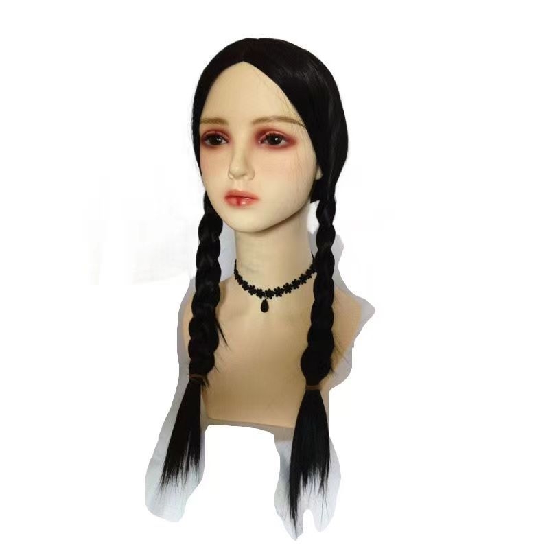 Spot Addams Family Cos rõivad kolmapäevaks must kleit Cosplay Halloweeni koolivormiriietus kostüüm