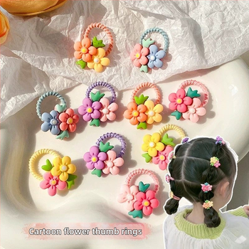 Mergaitėms skirta saugi minkšta klijų virvelė gėlės galvutei, miela gėlė, nekenkia plaukų virvelei, kūdikio kaspino formos plaukų žiedas