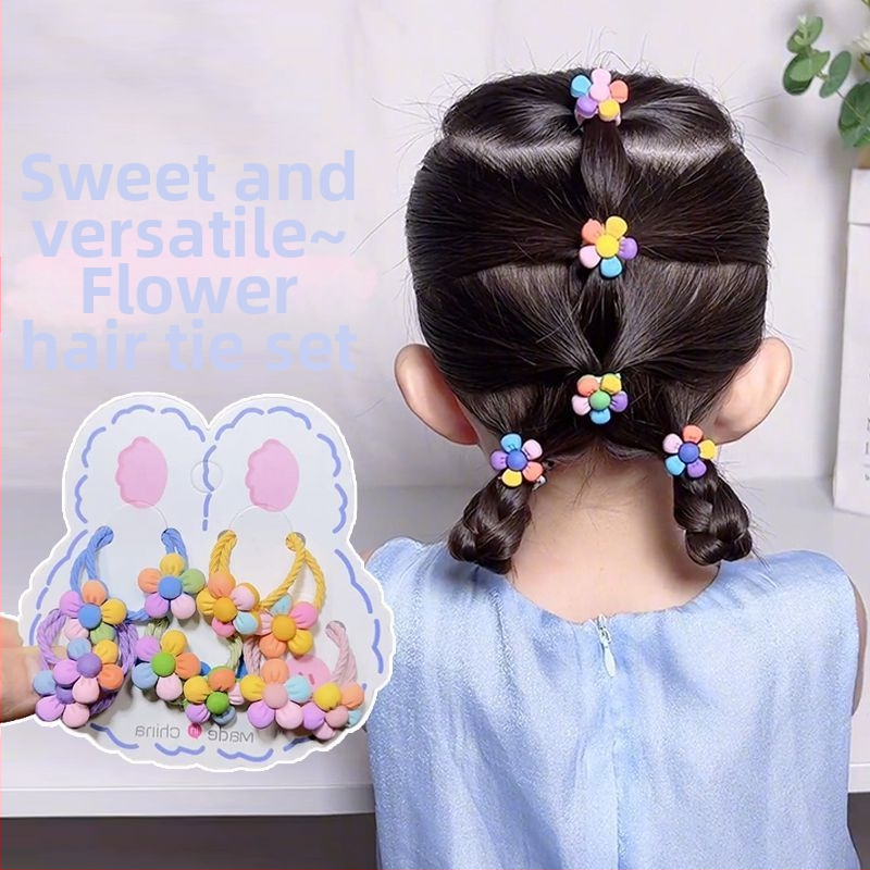 Tüdrukute ohutu pehme liimiga lillepea nöör, armas armas lill, lill ei tee haiget juuksenöör, beebi lipsu juukserõngas